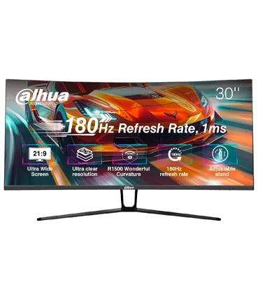 Monitor Gamer Ultrawide Dahua 30'' WFHD 200Hz 1MS DCR Inteligente Adaptive-Sync HDMI DP VA Preto - DHI-LM30-E330CA