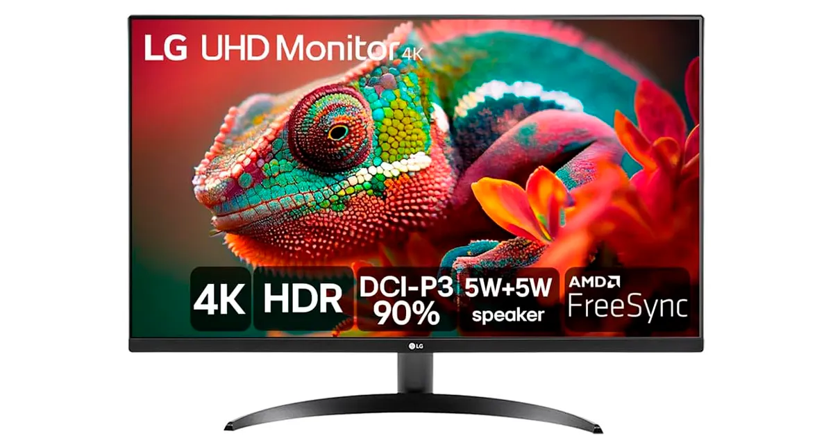Monitor LG Ultra UHD 32'' 4K, HDMI, HDR10, AMD Free Sync, MaxxAudio, Dynamic Action Sync, Black Stabilizer - 32UR500-B