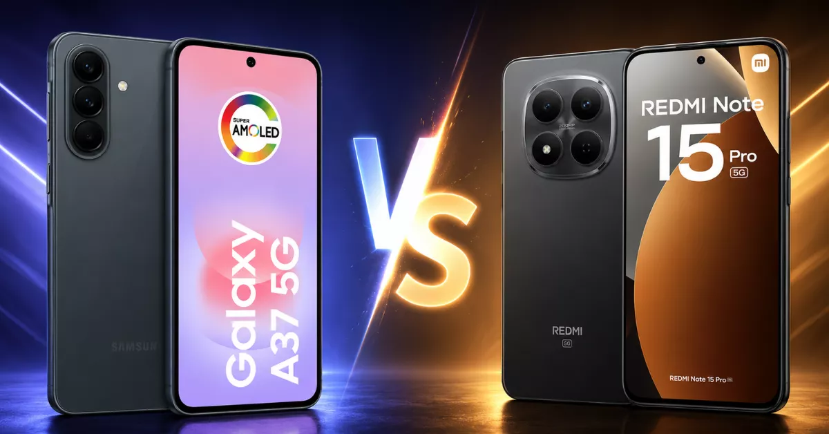 Galaxy A37 5G vs Redmi Note 15 Pro 5G: qual o melhor